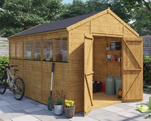 Wooden garden shed apex - garden,