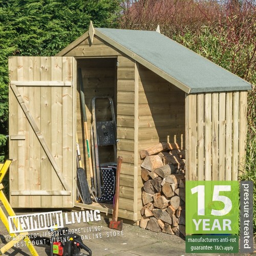 4x3 wooden garden apex shed - garden,