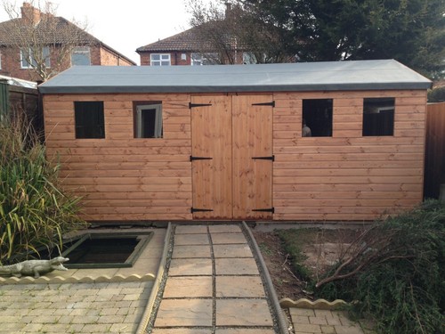 Wooden shed workshop - workshop, in