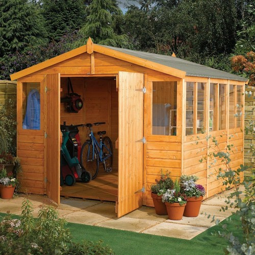 9x6ft wooden garden shed - 9x6ft,